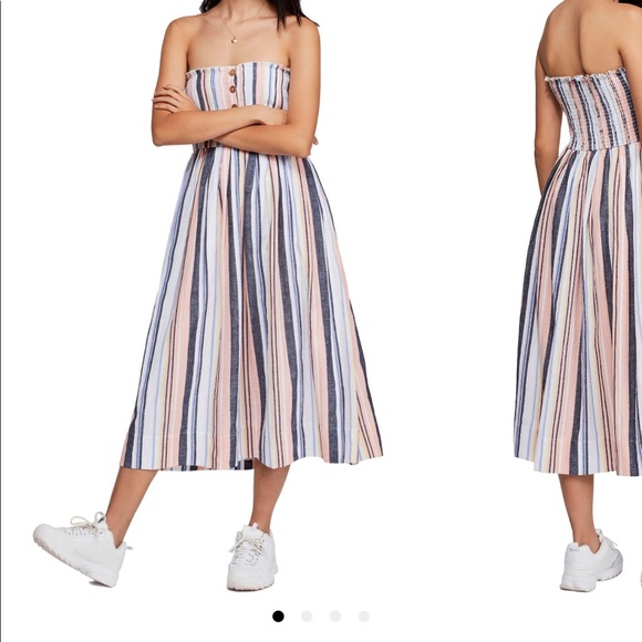 Free People Striped Lilah Midi Dress - Picture 6 of 6
